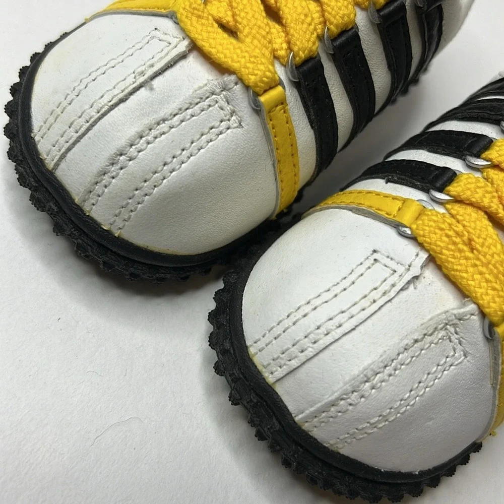 K-Swiss Toddler Turf‎ Soccer Shoes 5C EU21 White Black Yellow Lace Up Sneakers